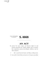 FNF - NC - Protect College Sports Act of 2026 Senate Bill 4663