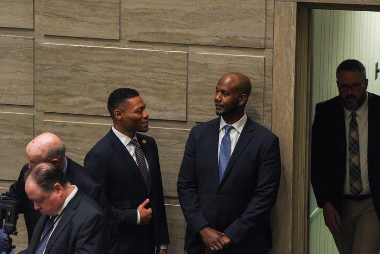 Sen. Brian Williams, D-St. Louis, speaks to