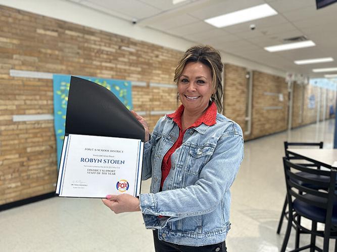 Robyn Stoien, a psychological examiner at Ridgewood Middle and Antonia Elementary schools, received the district’s Support Staff Member of the Year award on April 9.