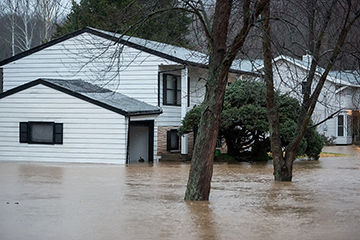 Recent flooding at homes on Lavernel Drive in the Fenton area