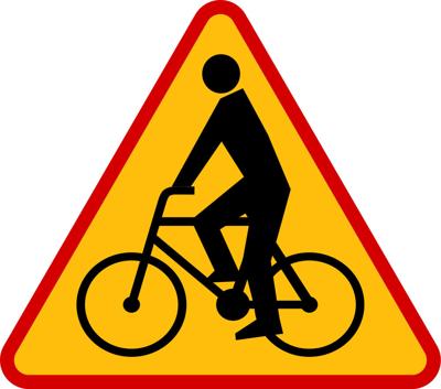 Bike warning sign