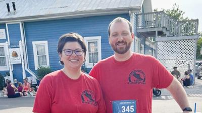 Michael Christopher at the Kimmswick ALS Walk with his wife Kayla.