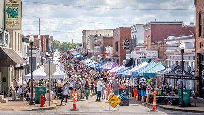 Visitors to Festus Main Street check out local vendors on Saturday, Sept. 9.
