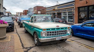 Cars travel down Festus Main Street at the annual Mayor's Summer Cruise 2026