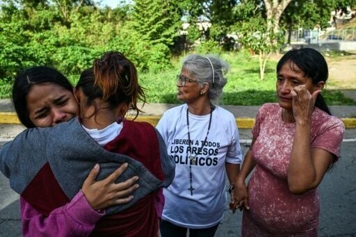 Relatives of Venezuelan inmates waited anxiously outside El Rodeo I prison in Guatire