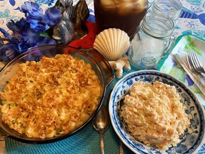 Creamy Seaside Casserole, Sweet and Sour Slaw
