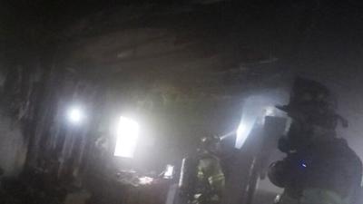 This mobile home on Sassafras Lane in Imperial was damaged by a fire that started in the kitchen.