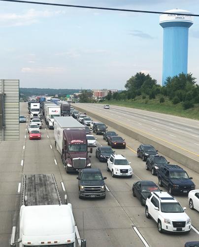 Traffic was snarled between Arnold and Imperial Wednesday following a 20-vehicle crash.