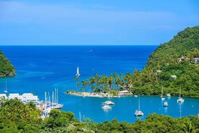 Marigot Bay, Saint Lucia, Caribbean