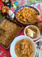 My Leader Yummy: Hawaiian Pork Stew and Crunchy Peach Crisp