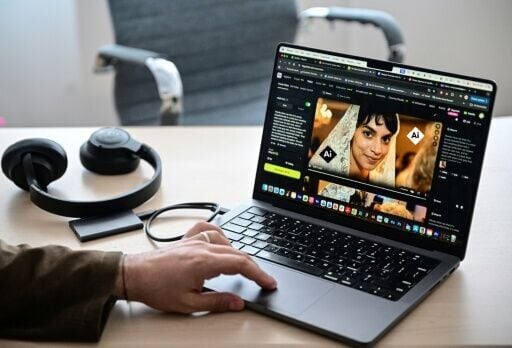 Tom, the creator of AI-generated singer Lolita, works on a new music video for his project, which he says is 'a fusion of Balkan nostalgia and the synthetic future'