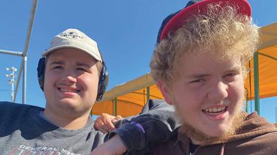 As peers, Nathan Jewell, left, and Brad Davidson have helped each other grow and develop new life skills.
