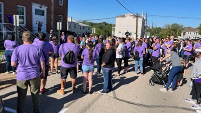Community members gathered outside during last year's events.