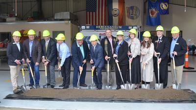 Officials break ground on March 8 for the new I-55 project.