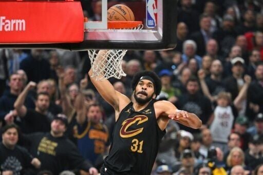 Cleveland's Jarrett Allen dunks in the Cavaliers' series-clinching win over the Toronto Raptors in the NBA playoffs