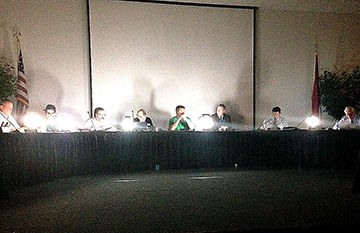 Fox school board members use lanterns to light up meeting