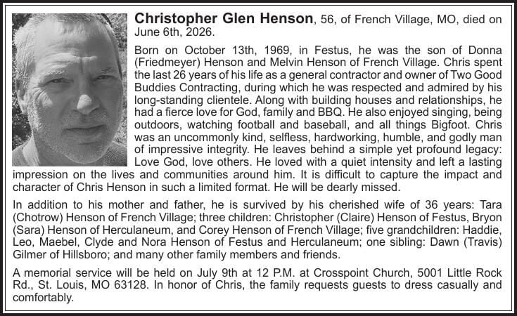 Christopher Glen Henson, 56, French Village