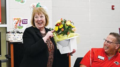 Cheryl Aylesworth attended her last Dunklin R-5 Board Education meeting as a member on March 19 after 12 years of service.