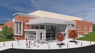Artist’s rendering of the proposed fieldhouse and gym at Festus High School.