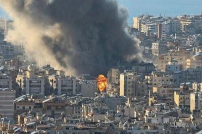 Israel bombed Beirut's southern suburbs on Monday, two days after launching strikes on Iran with the US