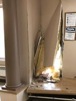 Car hits Arnold City Hall, leaves hole in wall