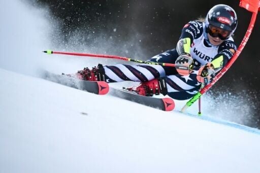 Mikaela Shiffrin competing in Kranjska Gora