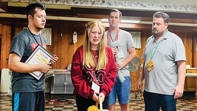 Members of the Ruby cast rehearse a scene for “The Wizard of Oz.”