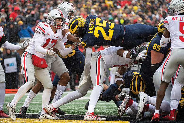 Clincher: Hassan Haskins ices Michigan's win over Ohio State with