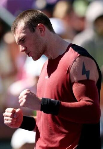 Defending champion Jack Draper celebrates his third-round victory over Francisco Cerundolo at Indian Wells