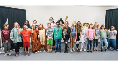The cast of children for “When Bad Things Happen to Good Actors,” a short comedy play based on “The Wizard of Oz.”