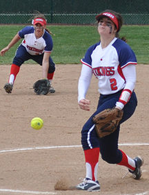 Nikki Peters pitching