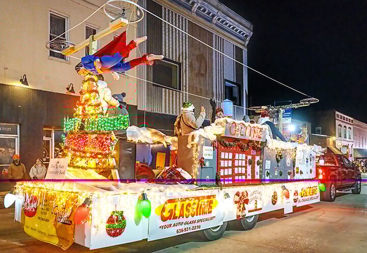 Glasstime earned first place in the float category at Twin City Christamas parade