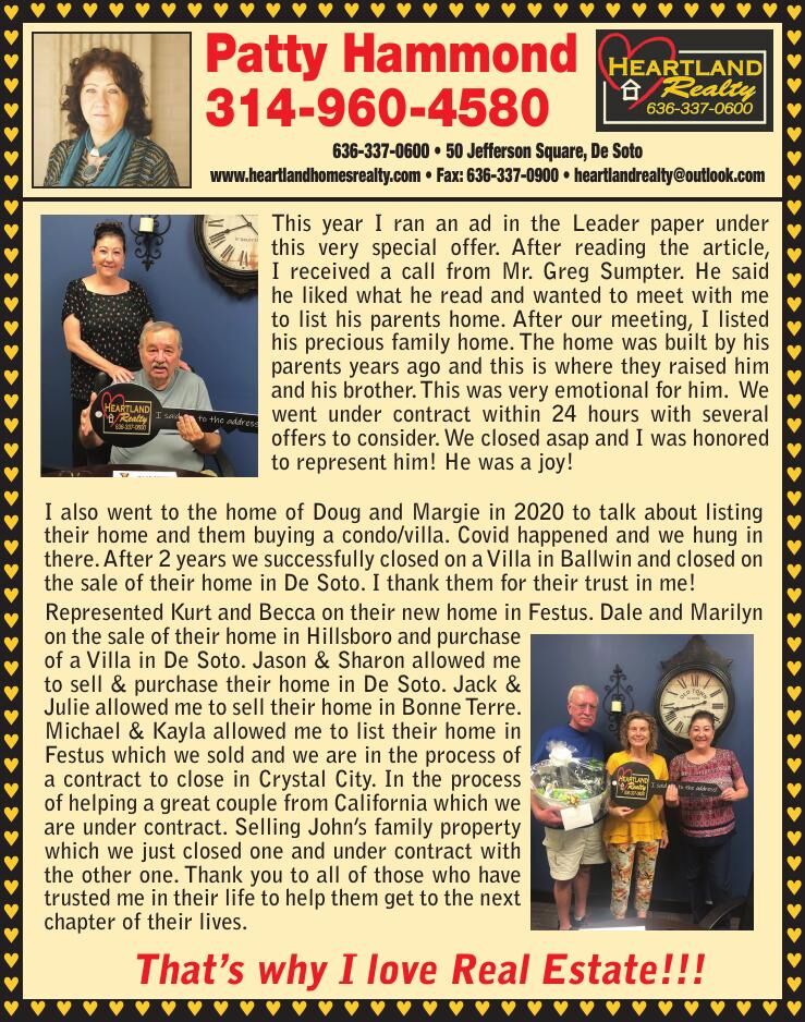 Heartland Realty Patty Hammond 10-20-22