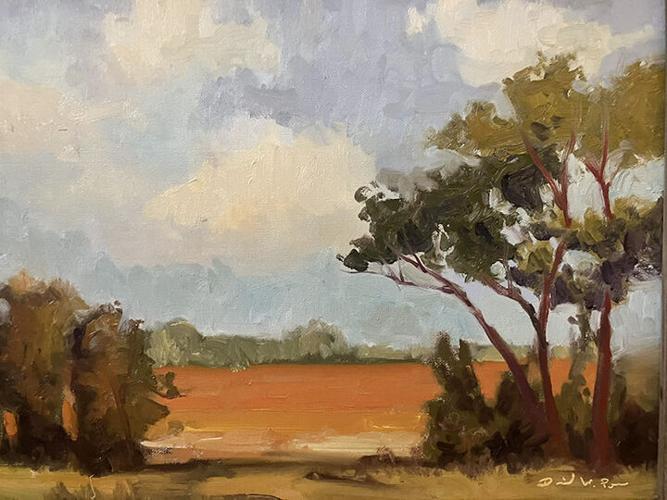 “Augusta Missouri Fields of Gold,” a painting by David Poe.
