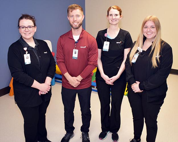 Outpatient Therapy Team in the new pediatric therapy gym at Mercy Hospital Jefferson.