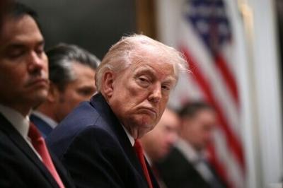 US President Donald Trump looks on during a cabinet meeting in the Cabinet Room of the White House in Washington, DC, on January 29, 2026.
