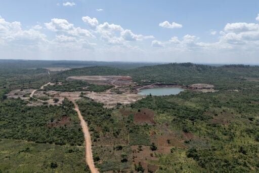 Mining sites like this one are dotted around the forestlands in Haut-Katanga