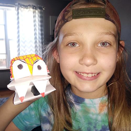 Taylor Swain Festus Intermediate Made a dilophosaurus puppet.jpg