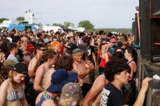 Revellers at an illegal rave in central France defied warnings about the risk of posible explosions