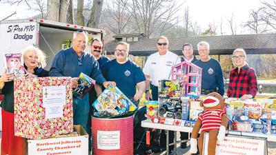 Volunteers working the 2021 Toy Drive