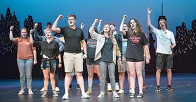 Festus HIgh students rehears for its production of "Annie," which opens tonight.