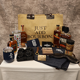 This photo represents "The Best of Bourbon City: A Louisville Exclusive Package” to be bid during the live auction includes that includes a variety of bottles of unique bourbons, a tote bag and other items donated by the Jefferson College Foundation and...