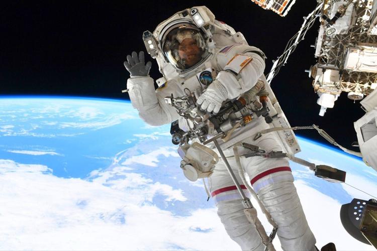 Astronauts pose for space selfies taken 250 miles above Earth