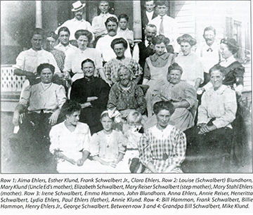 Members of the Schwalbert and Ehlert families, who once lived in and ran businesses out of the building on Old Lemay Ferry Road in Imperial
