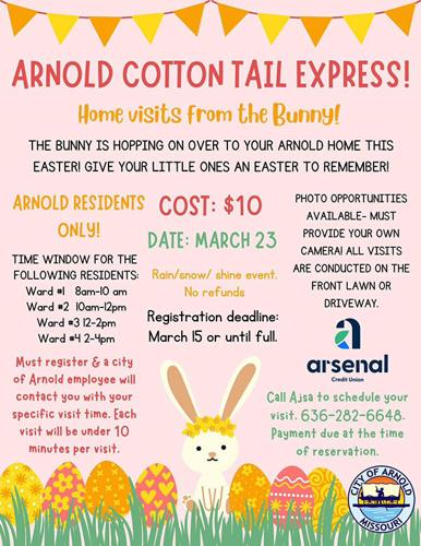 Arnold offers home visit from Easter bunny