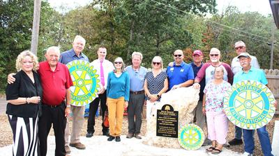 The High Ridge Rotary Club donated about $6,000 to benefit the new pocket park and commuter lot on High Ridge Boulevard.