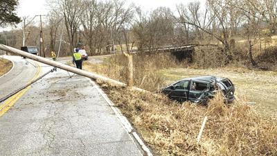 A section of Hwy. BB in Cedar Hill was shut down for a day after a vehicle struck a utility pole.
