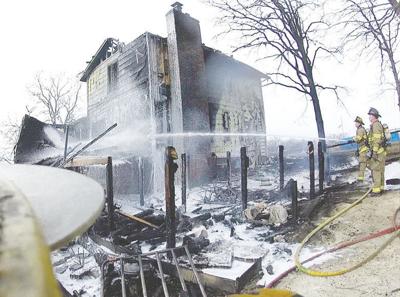 This home on Brown's Ford Road in Dittmer was heavily damaged by fire on Sunday.