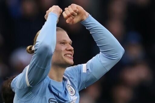 Erling Haaland fired Man City top of the Premier League