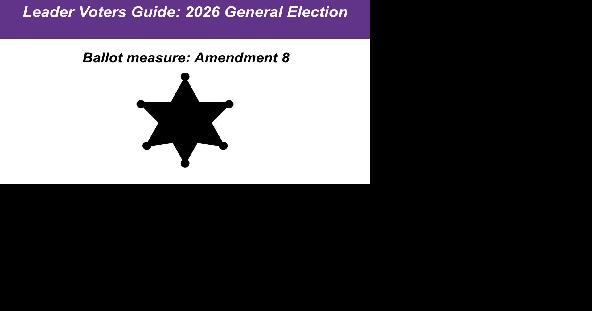 Amendment 8 statewide ballot measure regarding sheriffs | Elections ...